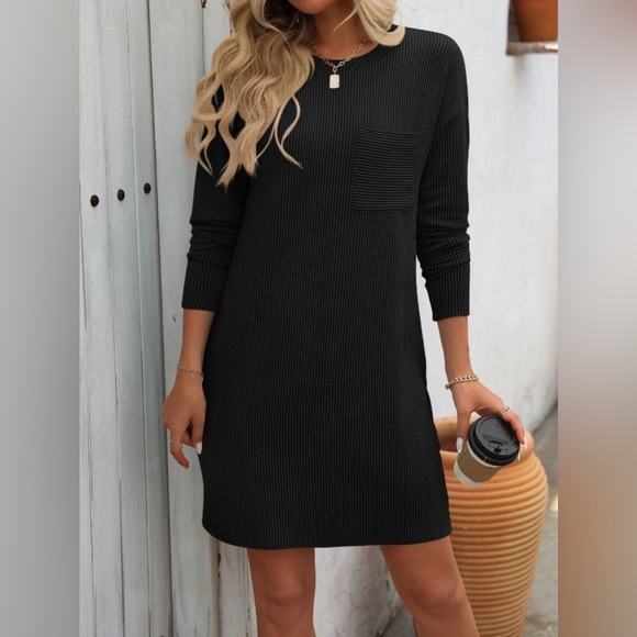 Crisp Autumn Long Sleeve A-Line Dress - Picture 4 of 5